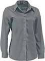 JOBELINE LUSINI Solutions GmbH Women's blouse Fiore long sleeve Damen Bluse Fiore Langarm Women's blouse Fiore long sleeve; Size 36; grey Damen Bluse Fiore Langarm; Kleidergröße 36; grau 67 % cotton, 33 % polyester. 30°C wash. Elegant ladies' blouse with concealed button placket, shirt collar and classic sleeve cuffs. The button placket ends in a V-neckline. With an extra-long back and rounded hem. Particularly easy-care and easy-iron thanks to the polyester content. Also available in half and three-quarter sleeves. The fit is regular fit with a slight taper at the back. Back length: 70 cm for size 36. 67 % Baumwolle, 33 % Polyester. 30°-Wäsche. Elegante Damenbluse mit verdeckter Knopfleiste, Hemdblusenkragen und klassischer Ärmelmanschette. Knopfleiste endet im V-Ausschnitt. Mit extra langer Rückenlänge und abgerundetem Saum. Dank Polyesteranteil besonders pflege- und bügelleicht. Erhältlich auch in Halb- und Dreiviertelarm. Die Passform ist regular fit mit einer leichten Taillierung im Rücken. Rückenlänge: 70 cm in Gr. 36
