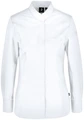 JOBELINE LUSINI Solutions GmbH Women's chef's jacket Marco long-sleeved Damen Kochjacke Marco Langarm Women's chef's jacket Marco long-sleeved; Size 50; white Damen Kochjacke Marco Langarm; Kleidergröße 50; weiß 65 % polyester, 35 % cotton. 150 g/m². 60 °C wash. Elegant women's chef jacket made of an extra-light and breathable fabric. With stand-up collar and concealed snap button placket, as well as a two-section upper arm pocket. With an inset piped pocket on the chest and practical bib apron loop at the neck. The sleeve end is formed by a classic shirt cuff with snap buttons. The entire back, as well as the lower part of the sleeves, is made of a breathable and elastic piqué material, which ensures a slim and extremely comfortable fit. Slightly tailored cut. Back length: 68 cm for size 36. 65 % Polyester, 35 % Baumwolle. 150 g/m². 60°-Wäsche Elegante Damenkochjacke aus einem extraleichten und atmungsaktiven Gewebe. Mit Stehkragen und verdeckter Druckknopfleiste, sowie einer zweigeteilten Oberarmtasche. Mit einer eingelassenen Paspeltasche auf der Brust und praktischen Latzschürzenschlaufe im Nacken. Den Ärmelabschluss bildet eine klassische Hemdenmanschette mit Druckknöpfen. Die gesamte Rückenpartie, sowie der untere Teil der Ärmel besteht aus einem atmungsaktiven und elastischem Piqué Material, das für eine schmale und äußerst bequeme Passform sorgt. Leicht tailliert geschnitten. Rückenlänge: 68 cm in Gr. 36