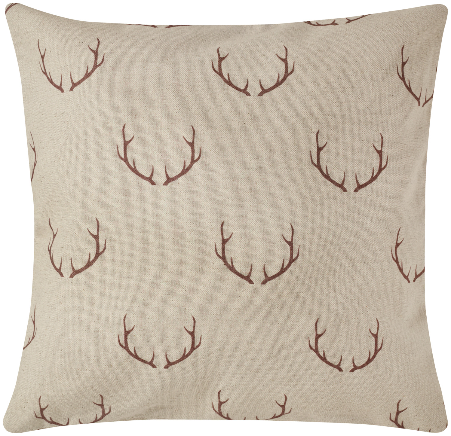 ERWIN M. LUSINI Solutions GmbH Cushion cover Eschen Kissenhülle Eschen Cushion cover Eschen; 50x50 cm (WxL); beige/dark-brown Kissenhülle Eschen; 50x50 cm (BxL); beige/dunkelbraun 90% cotton, 10% linen. Weight approx. 230 g/m². Double-sided printed cushion cover with antler design, made from a blended fabric. Zip fastening for quick fitting. Supplied without filling. 90 % Baumwolle, 10 % Leinen. Gewicht ca. 230 g/m². Beidseitig bedruckte Kissenhülle mit Geweih Design aus Mischgewebe. Reißverschluss für schnelles beziehen. Lieferung ohne Füllung.