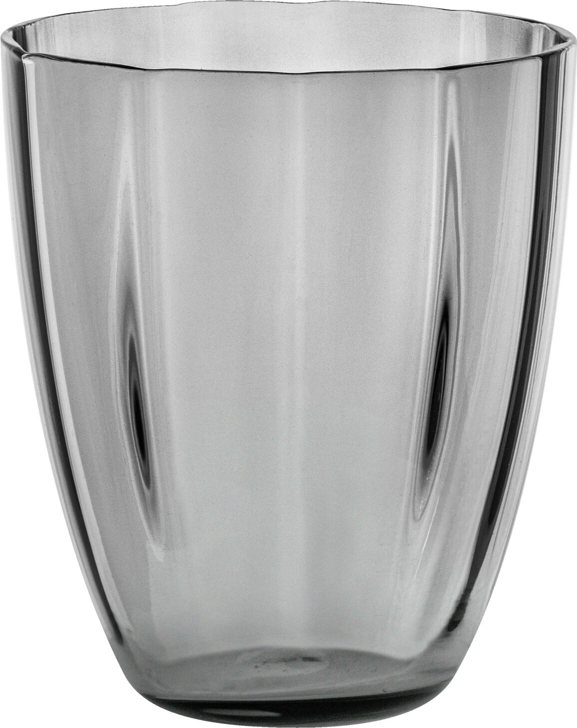 VEGA LUSINI Solutions GmbH Water glass Scarlet Wasserglas Scarlet Water glass Scarlet; 380 ml, 7.9x9.6 cm (ØxH); grey; 6 piece / pack Wasserglas Scarlet; 380 ml, 7.9x9.6 cm (ØxH); grau; 6 Stück / Pack Universal glass made of solid colored glass with relief. Dishwasher safe. Universalglas aus durchgefärbtem Glas mit Relief. Spülmaschinenfest.