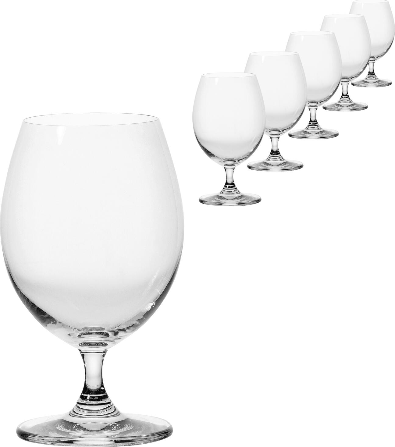 VEGA Chateau Universal Crystal Glass 450ml Transparent Water Beer Wine Glass Dishwasher-safe 16cm Height