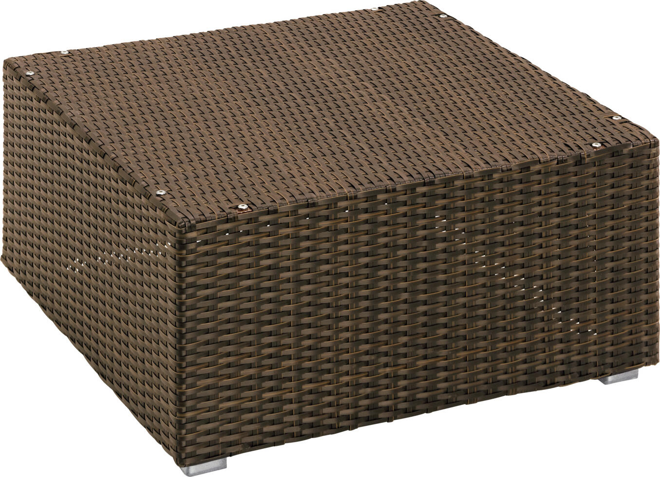 VEGA LUSINI Solutions GmbH Basic element Combine Grundelement Combine Basic element Combine; 70x70x32 cm (WxDxH); tobacco Grundelement Combine; 70x70x32 cm (BxTxH); tabak This lounge series is made of high-quality brand braid for maximum indoor and outdoor use. Particularly durable and UV-resistant, this series offers a lot of advantages: The basic element is - in three attractive colors - the basic module for all forms. With a connecting element (SKU 10099679) you can connect it to the lounge or couch as you wish. Up to 3 side elements can be fastened to each base element. The base element can also be used as a lounge table in conjunction with our table top (SKU 30043560). The sturdy aluminum frame stands on high-quality feet in stainless steel. For a lounge corner please always order a back and a shortened side cushion. Fastening material is attached to the side element. High-quality brand braid, durable and UV-resistant. Weatherproof. Feet in stainless steel. Individually usable. Easy construction. Delivered disassembled. Grundelement Combine Das Grundelement Combine ist die Basis für eine innovative Form der Außenbereichsmöblierung. Das Element gehört zur Lounge-Serie Combine und stellt den ersten Schritt zur gemütlichen Lounge auf Ihrer Gäste-Terrasse dar. Das schlicht designte Kunststoffgeflecht besteht aus einem witterungsbeständigen Material, ist auf einem stabilen Alurahmen befestigt und bleibt draußen dank UV-Beständigkeit lange schön ohne auszubleichen. Mit einem einfachen Verbindersystem können Sie das Sitzelement mit Lehnen, weiteren Grundelementen und Seitenelementen aus der Serie kombinieren und geräumige Sitzlandschaften erschaffen. * rechteckiges Grundelement für Sitzmöbel im ganzjährigen Außenbereich * auf stabilem Alurahmen mit wetterfestem und schnelltrocknendem Kunststoff-Markengeflecht * kombinierbar mit anderen Elementen aus der Combine-Serie, passenden Reihenverbinder bitte separat bestellen * Sitzkissen und andere Elemente mitbestellbar * UV-beständig, pflegeleicht und langlebig * Gleiter aus robustem Kunststoff * Blenden aus hochwertigem gebürsteten Edelstahl 304 * Tischplatte für Nutzung als Lounge-Tisch erhältlich Verleihen Sie Ihrem Außenbereich mit dem Grundelement Combine noch mehr Wohlfühlatmosphäre! Ihre Gäste werden den innovativ gestalteten Lounge-Bereich unwiderstehlich finden und gerne noch einen weiteren Cocktail schlürfen. Das komfortable Sitzelement kommt zusammen mit anderen Elementen aus der Combine-Serie erst so richtig zur Geltung und ist im Handumdrehen zu einer ausladenden, bequemen Lounge-Landschaft verbunden. In Verbindung mit einer Tischplatte können Sie sogar einen niedrigen Tisch daraus zaubern.
