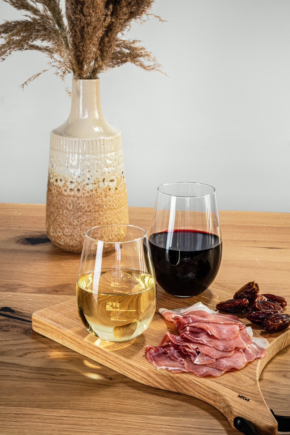 Krosno Harmony Stemless Red Wine Glass, 580 ml, Transparent Glass, Dishwasher Safe, Versatile Drinkware for Red Wine and Water