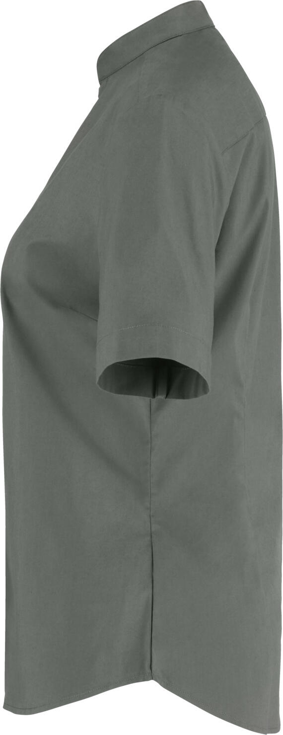 JOBELINE Lani Women's Blouse, Three-Quarter Sleeve, Cotton-Polyester Blend, Regular Fit, Easy-Iron, OEKO-TEX Standard 100, Dark Grey, Size 50