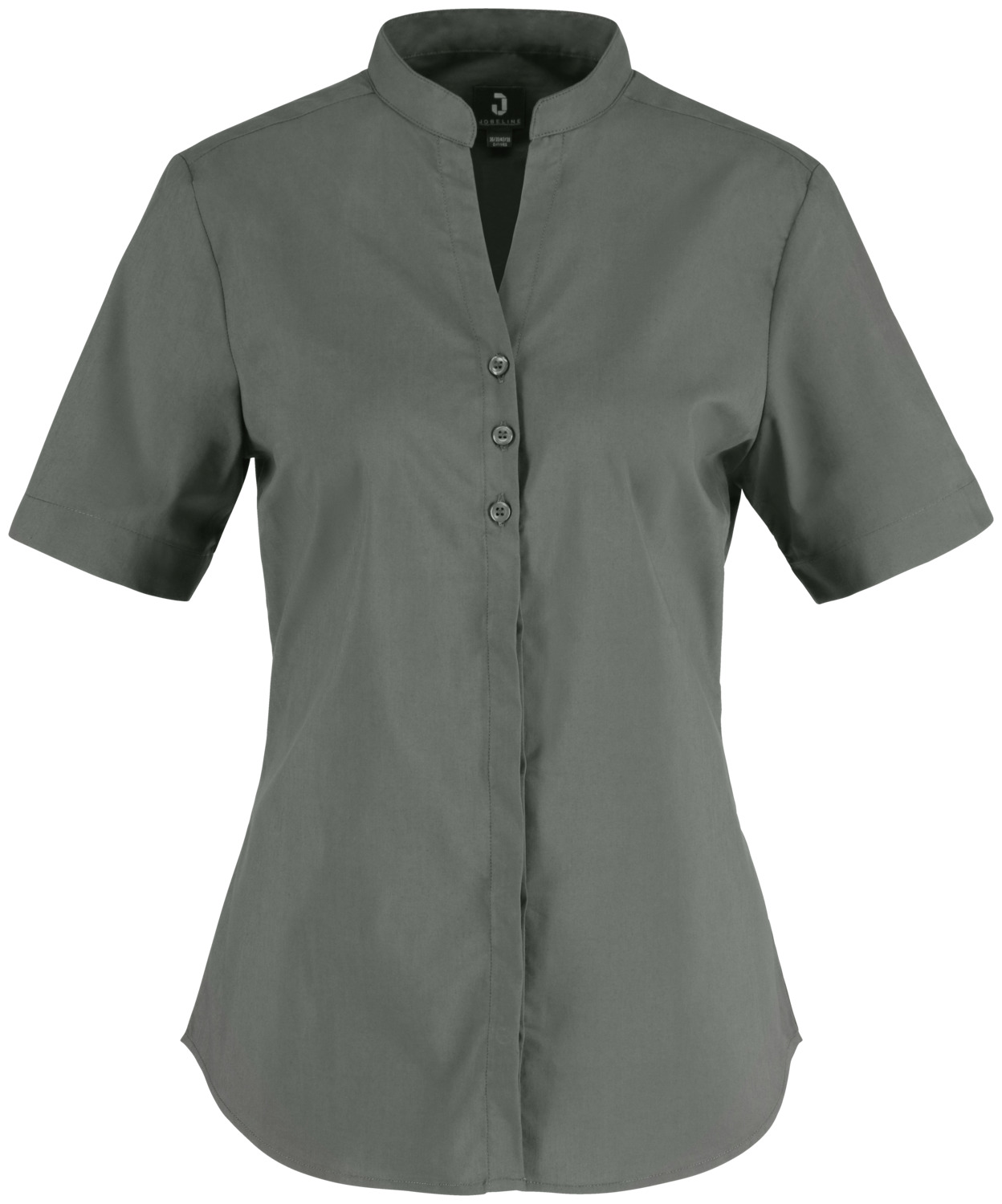 JOBELINE Lani Women's Blouse, Three-Quarter Sleeve, Cotton-Polyester Blend, Regular Fit, Easy-Iron, OEKO-TEX Standard 100, Dark Grey, Size 50