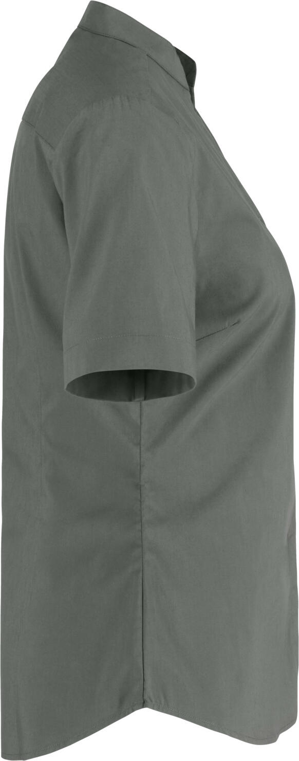JOBELINE Lani Women's Blouse, Three-Quarter Sleeve, Cotton-Polyester Blend, Regular Fit, Easy-Iron, OEKO-TEX Standard 100, Dark Grey, Size 50