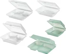 Contacto Contacto Bander GmbH Sample set of reusable containers Eco-Takeout Muster-Set Mehrwegbehälter Eco-Takeout Sample set of reusable containers Eco-Takeout; multicolored Muster-Set Mehrwegbehälter Eco-Takeout; mehrfarbig Use our sample service and order the 5-piece takeaway sample set. The sample set contains: 1x 1-section reusable container in two sizes, 1x 2-section reusable container, 1x 3-section reusable container and 1x 3-section reusable container with a high lid. Sample items require a deposit but this will be refunded if the samples are not what you are looking for. Please get in touch with our customer service team for more details. Possible order quantity: One sample set. Nutzen Sie unseren Musterservice und bestellen Sie das 5-teilige Muster-Set aus dem Take-away Bereich! Das Muster-Set enthält je ein Mehrwegbehälter einteilig in zwei Größen, zweiteilig, dreiteilig und dreiteilig mit hohem Deckel. Musterartikel sind mit einer Schutzgebühr bepreist, bei Nicht-Gefallen erstatten wir Ihnen die Schutzgebühr natürlich zurück. Bitte nehmen Sie hierzu Kontakt zu unserem Kundenservice auf. Mögliche Bestellmenge ein Muster-Set.