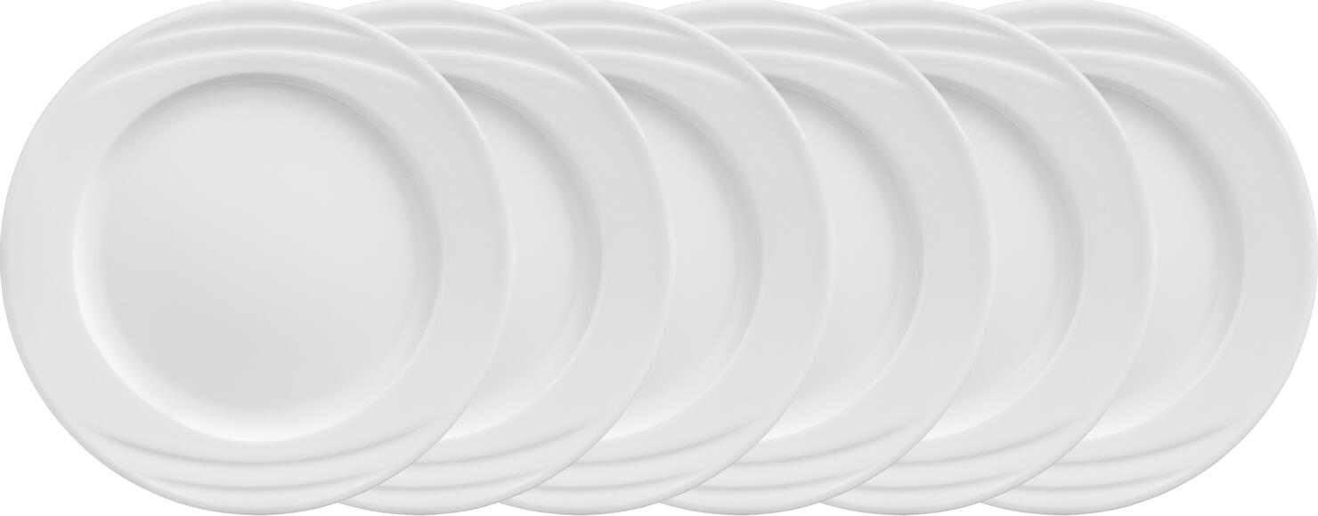Farfurie Rasa Pulsiva Melody din Porcelana Alba, 19.9 cm Rotunda, Glazura Rezistenta la Zgarieturi, Rezistenta Ridicata la Impact, Safe Microwave