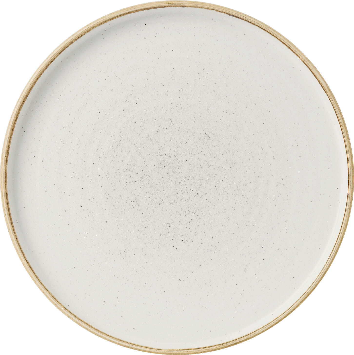 Churchill Stonecast Barley White Round Walled Plate, 26 cm High-Fired Stoneware, Hand-Decorated Rustic Professional Restaurant Plate