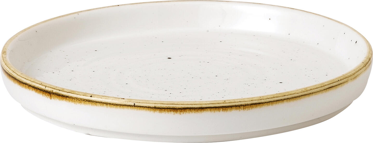 Churchill Churchill China (UK) ltd. Round plate Stonecast Barley White with raised rim Teller rund Stonecast Barley White mit erhöhtem Rand Round plate Stonecast Barley White with raised rim; 15.7x2 cm (ØxH); white/brown; round; 6 piece / pack Teller rund Stonecast Barley White mit erhöhtem Rand; 15.7x2 cm (ØxH); weiß/braun; rund; 6 Stück / Pack Rustic charm with an astounding effect — hand-decorated and individually inspired by the changing of the seasons, add warmth and rustic style to your table with this versatile hand-painted design, available in 15 stunning colors. Der weiße Gastronomie Teller Stonecast „Barley White“ von Churchill vereint klassische Optik mit hoher Funktionalität. Als vielseitiger Stonecast Barley White Restaurant Teller passt er zu unterschiedlichsten Speisen und Konzepten. Der erhöhte Rand macht diesen robusten Teller in runder Form besonders servicefreundlich und unterstützt ein sicheres Handling im Alltag. Ideal für Betriebe, die auf langlebiges Churchill Profi Geschirr setzen