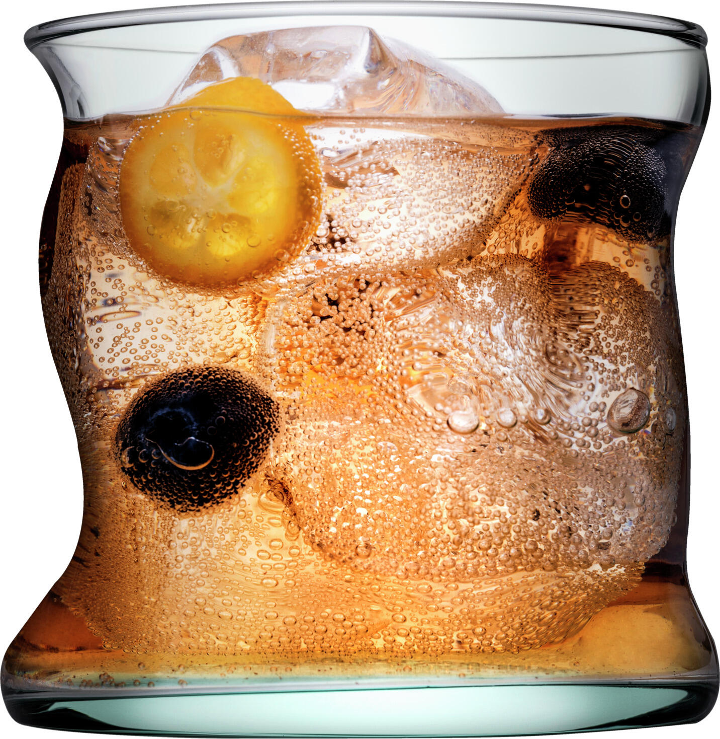 Pasabahce Aware Amorf Universal Glass 340ml Recycled Glass Thick-Walled Heavy Quality Amorphous Wavy Design Transparent