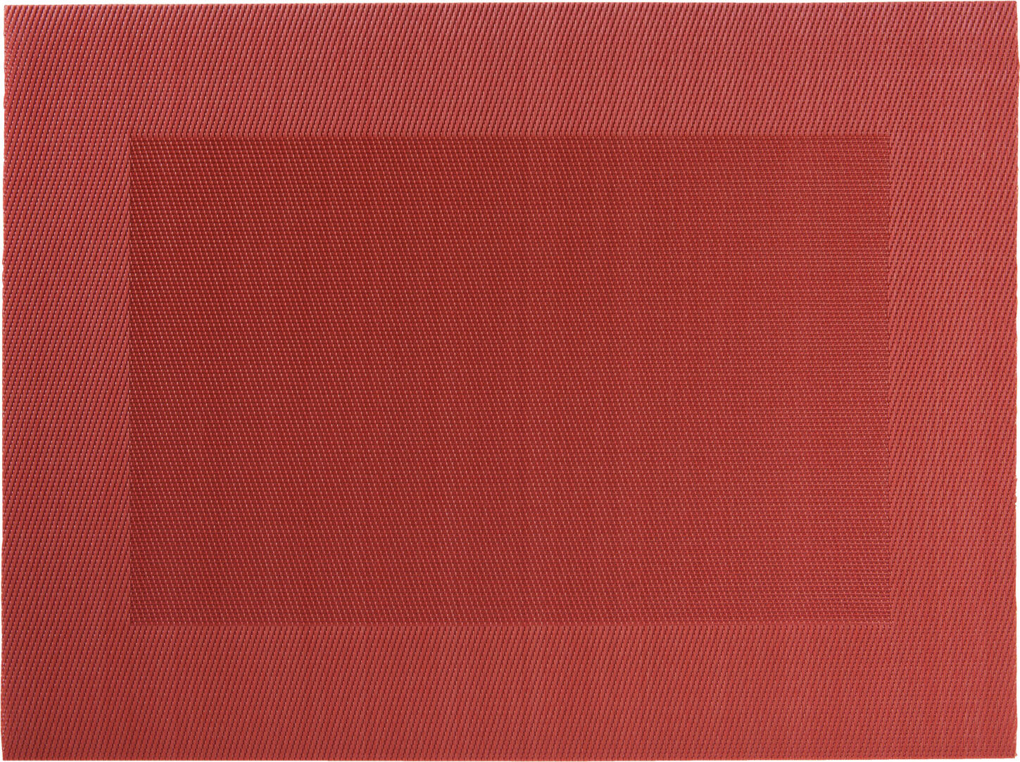 PULSIVA LUSINI Solutions GmbH Placemats Nevada Tischsets Nevada Placemats Nevada; 35x47 cm (WxL); red; rectangular; 4 piece / pack Tischsets Nevada; 35x47 cm (BxL); rot; rechteckig; 4 Stück / Pack 70    % PVC, 30    % polyester. Placemat with classic atlas frame. Wipeable and dishwasher safe up to max. 60 °C. 70 % PVC, 30 % Polyester. Gewicht ca. 700g/m². Tischset mit klassischem Atlasrahmen, mit einfacher Schnittkante. Abwischbar und pflegeleicht.