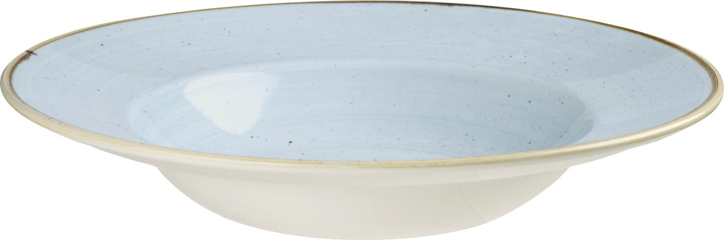 Churchill Churchill China (UK) ltd. Deep plate Stonecast Duck Egg Teller tief Stonecast Duck Egg Deep plate Stonecast Duck Egg; 284 ml, 24x3.7 cm (ØxH); light-blue/brown; round; 12 piece / pack Teller tief Stonecast Duck Egg; 284 ml, 24x3.7 cm (ØxH); hellblau/braun; rund; 12 Stück / Pack Rustic charm with an astounding effect — hand-decorated and individually inspired by the changing of the seasons, add warmth and rustic style to your table with this versatile hand-painted design, available in 15 stunning colors. Der tiefe Teller für die Gastronomie Stonecast „Duck Egg“ von Churchill eignet sich optimal für Suppen, Pasta und Saucengerichte. Als Stonecast Duck Egg Teller tief bietet er Funktionalität und eine ansprechende Optik. Ein tiefer Gastronomie Teller, der für den intensiven Einsatz konzipiert ist.