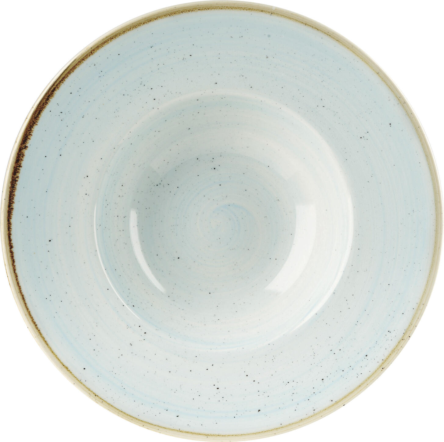 Churchill Stonecast Deep Plate 24cm Stoneware Round Rustic Hand-Painted Professional Catering Dish for Soup and Pasta