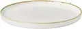 Churchill Stonecast Barley White Walled Plate 21cm Super Vitrified Ceramic Hand-Decorated Rustic Edge Round Plate for Professional Gastronomy