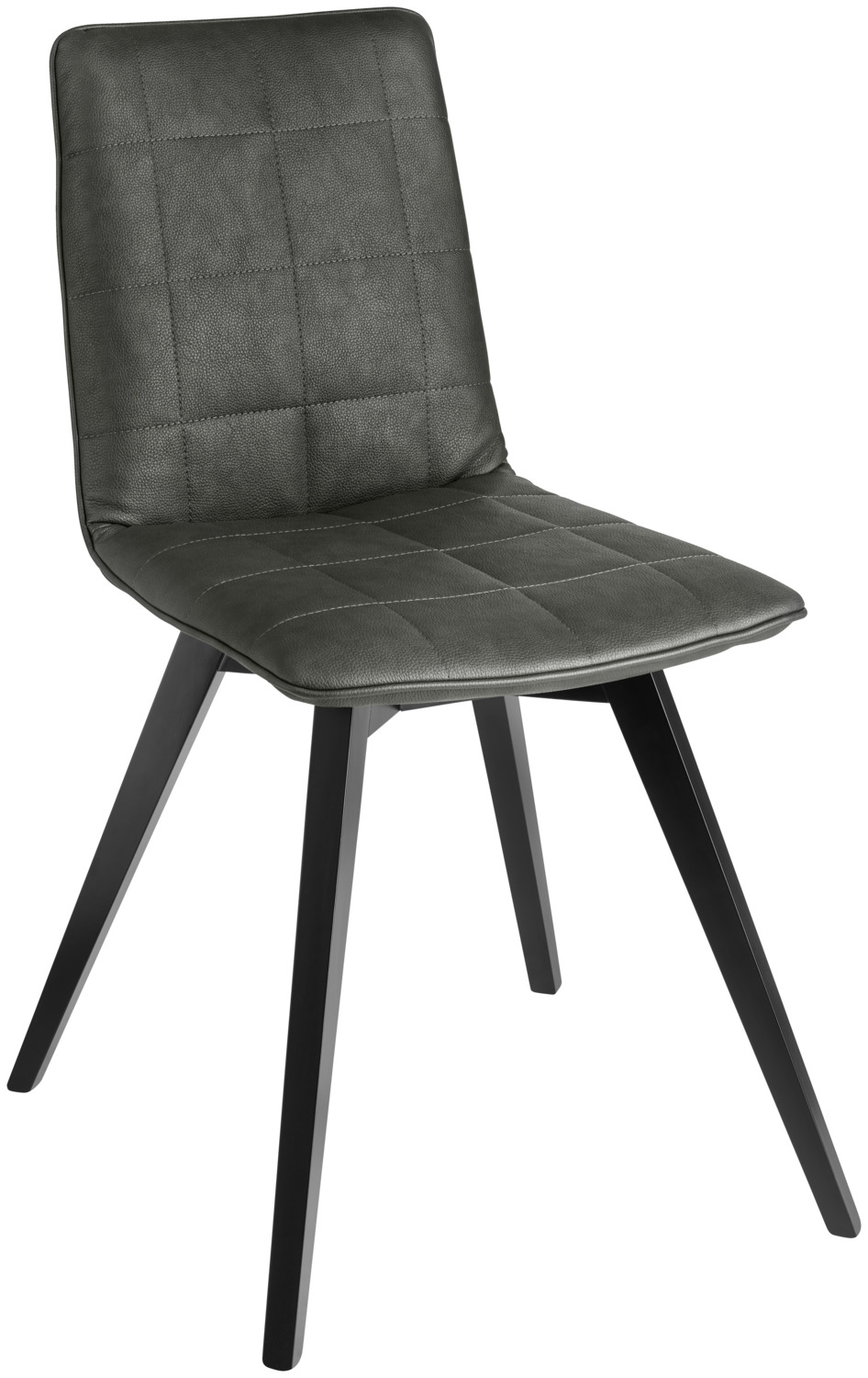 VEGA LUSINI Solutions GmbH Shell chair Milaria imitation leather, pack of 2 Schalenstuhl  Milaria Kunstleder, Gestell Holz Shell chair Milaria imitation leather, pack of 2; 60x51x88.5 cm (WxDxH); seat anthracite, base black; 2 set / pack Schalenstuhl  Milaria Kunstleder, Gestell Holz; 60x51x88.5 cm (BxTxH); Sitz anthrazit, Gestell schwarz; 2 Set(s) / Pack Elegant chair with upholstered seat shell made of imitation leather and a beech wood frame, colour lacquered. Stitching on the seat shell. Felt glides included. Easy to clean. Suitable for indoor use only. Simple assembly - mount the frame to the seat shells with four screws. Alternative chair glides available on request. Eleganter Stuhl mit gepolsterter Sitzschale aus Kunstleder und einem Stuhlgestell aus Buchenholz, farbig lackiert. Absteppungen an der Sitzschale. Inklusive Filzgleiter. Pflegeleicht. Nur für den Innenbereich geeignet. Einfache Montage - Gestell mit vier Schrauben an die Sitzschalen montieren. Alternative Stuhlgleiter auf Anfrage erhältlich.