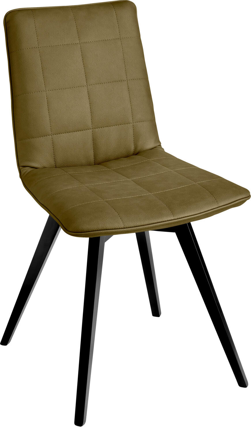VEGA LUSINI Solutions GmbH Shell chair Milaria imitation leather, pack of 2 Schalenstuhl  Milaria Kunstleder, Gestell Holz Shell chair Milaria imitation leather, pack of 2; 60x51x88.5 cm (WxDxH); seat olive, base black; 2 set / pack Schalenstuhl  Milaria Kunstleder, Gestell Holz; 60x51x88.5 cm (BxTxH); Sitz oliv, Gestell schwarz; 2 Set(s) / Pack Elegant chair with upholstered seat shell made of imitation leather and a beech wood frame, colour lacquered. Stitching on the seat shell. Felt glides included. Easy to clean. Suitable for indoor use only. Simple assembly - mount the frame to the seat shells with four screws. Alternative chair glides available on request. Eleganter Stuhl mit gepolsterter Sitzschale aus Kunstleder und einem Stuhlgestell aus Buchenholz, farbig lackiert. Absteppungen an der Sitzschale. Inklusive Filzgleiter. Pflegeleicht. Nur für den Innenbereich geeignet. Einfache Montage - Gestell mit vier Schrauben an die Sitzschalen montieren. Alternative Stuhlgleiter auf Anfrage erhältlich.