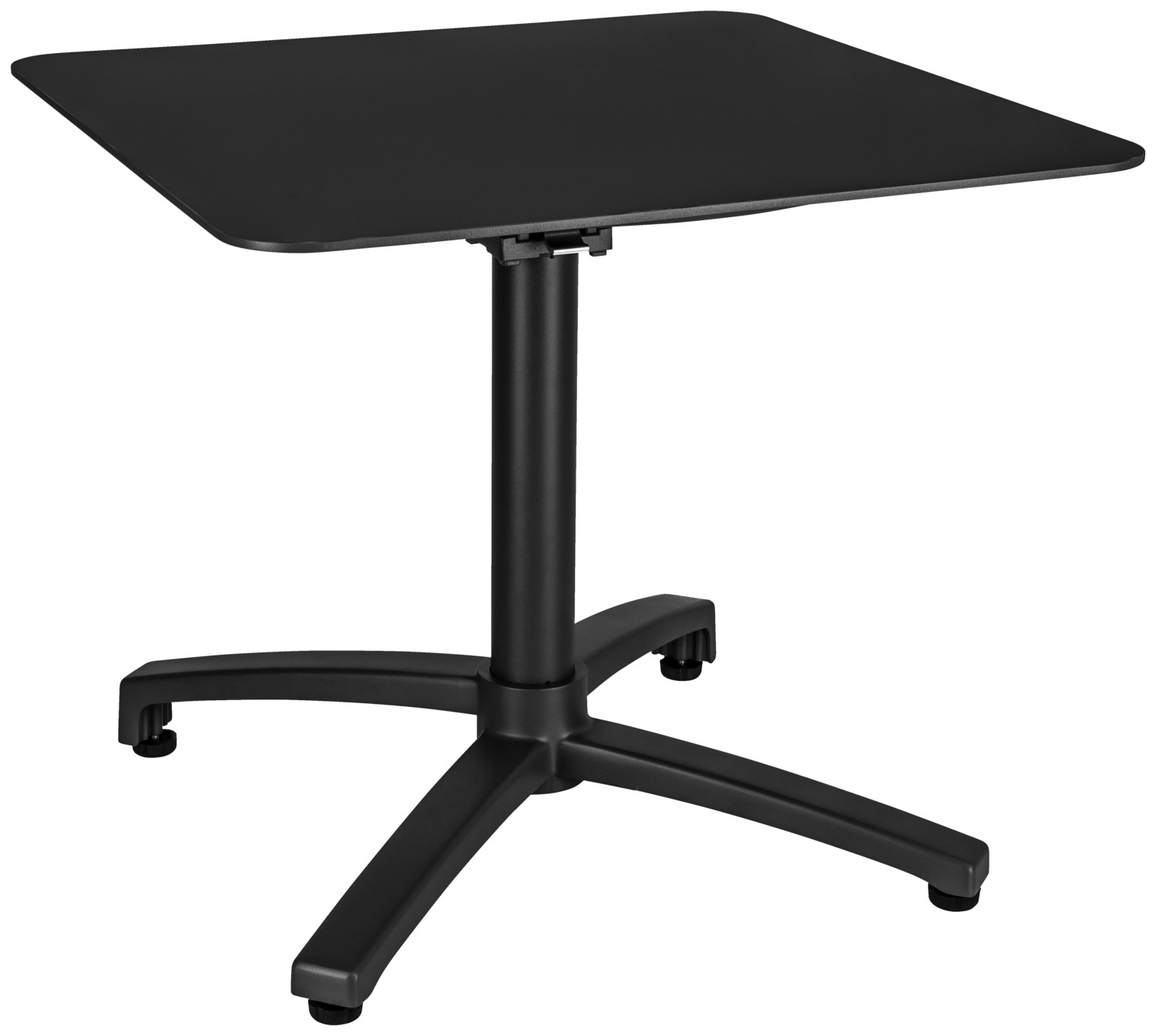 VEGA LUSINI Solutions GmbH Outdoor aluminum lounge table Taipa square Outdoor-Aluminium-Loungetisch Taipa quadratisch Outdoor aluminum lounge table Taipa square; 60x60x50 cm (LxWxH); Table top black, base black; square Outdoor-Aluminium-Loungetisch Taipa quadratisch; 60x60x50 cm (LxBxH); Platte schwarz, Gestell schwarz; quadratisch High-quality aluminum lounge table with powder coating for outdoor use, with folding top. The material is particularly robust, rust-proof and UV-resistant. Thanks to the powder coating, the surface not only has an elegant look, but also increased scratch resistance and durability. Available in various colors and sizes. Hochwertiger Aluminium-Loungetisch mit Pulverbeschichtung für den Außenbereich, mit klappbarem Top. Das Material ist besonders robust, rostfrei und UV-beständig. Dank der Pulverbeschichtung überzeugt die Oberfläche nicht nur durch eine edle Optik, sondern auch durch erhöhte Kratzfestigkeit und Langlebigkeit. In verschiedenen Farben und Größen erhältlich.