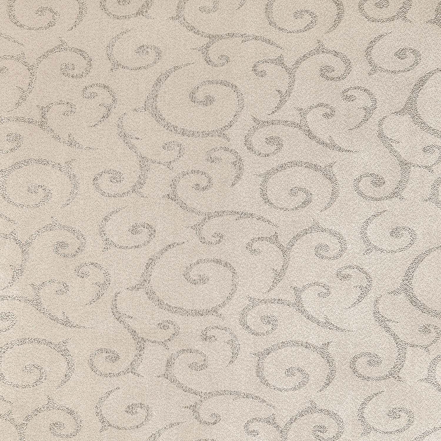 PULSIVA LUSINI Solutions GmbH Tablecloth sold by the metre Mega Meterware Tischdecke Mega Tablecloth sold by the metre Mega; 180 cm (W); silver Meterware Tischdecke Mega; 180 cm (B); silber 100% polyester. Weight approx. 150 g/m². Easy-care table linen with a durable silky sheen and elegant pattern in a delicate tendril design. Rolls by the meter have 30 meters per piece. Special sizes up to 180 cm width on request. Colorfast, durable. 100 % Polyester. Gewicht ca. 150 g/m². Pflegeleichte Tischwäsche mit beständigem Seidenglanz und edlem Muster im zarten Ranken-Design. Meterwarenrollen haben 30 Meter pro Stück. Sondergrößen bis 180 cm breit auf Anfrage. Farbbeständig, langlebig.