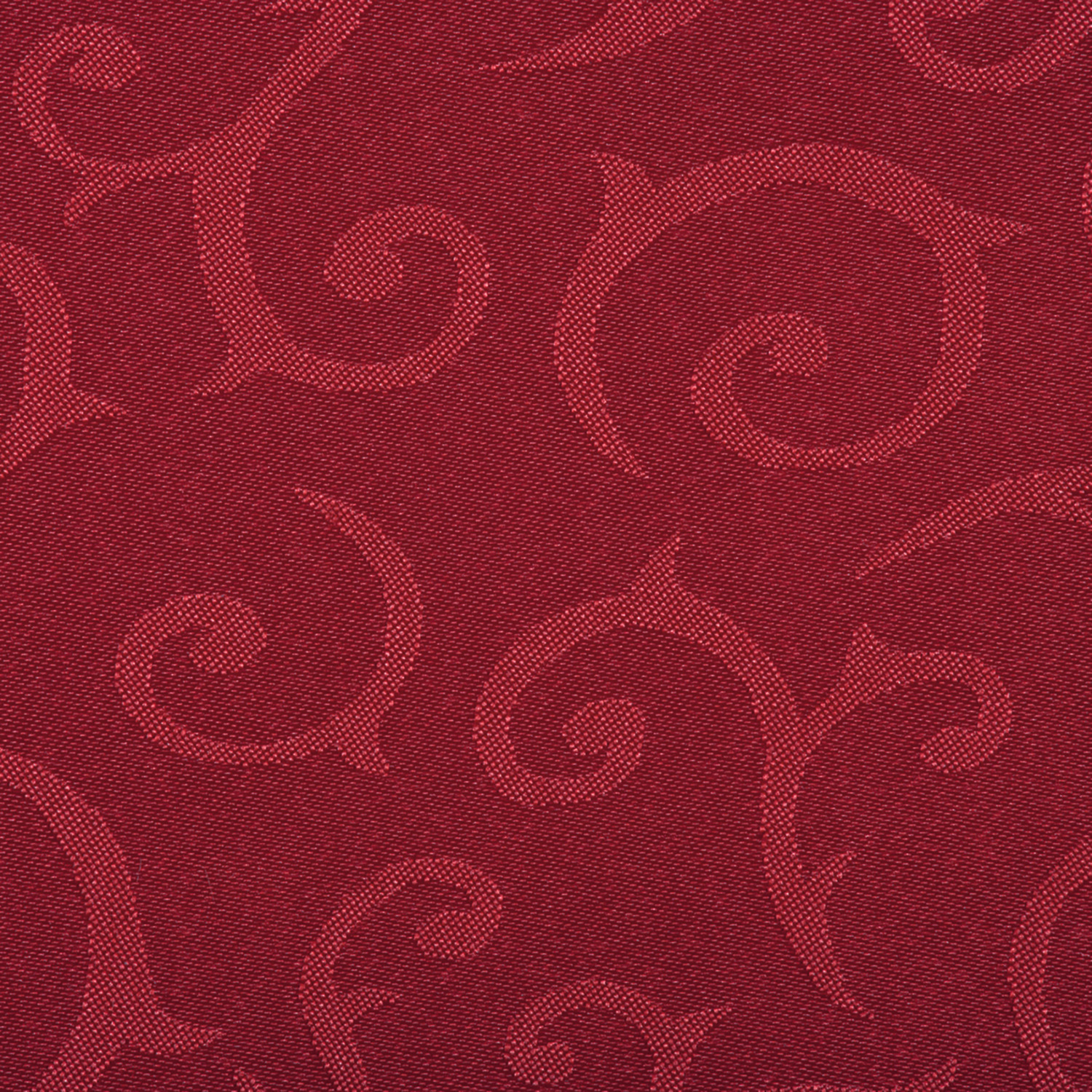 PULSIVA Mega Tablecloth by the Metre, 180 cm Width, 100% Polyester, Elegant Tendril Design, Silky Sheen, OEKO-TEX Standard 100, Burgundy