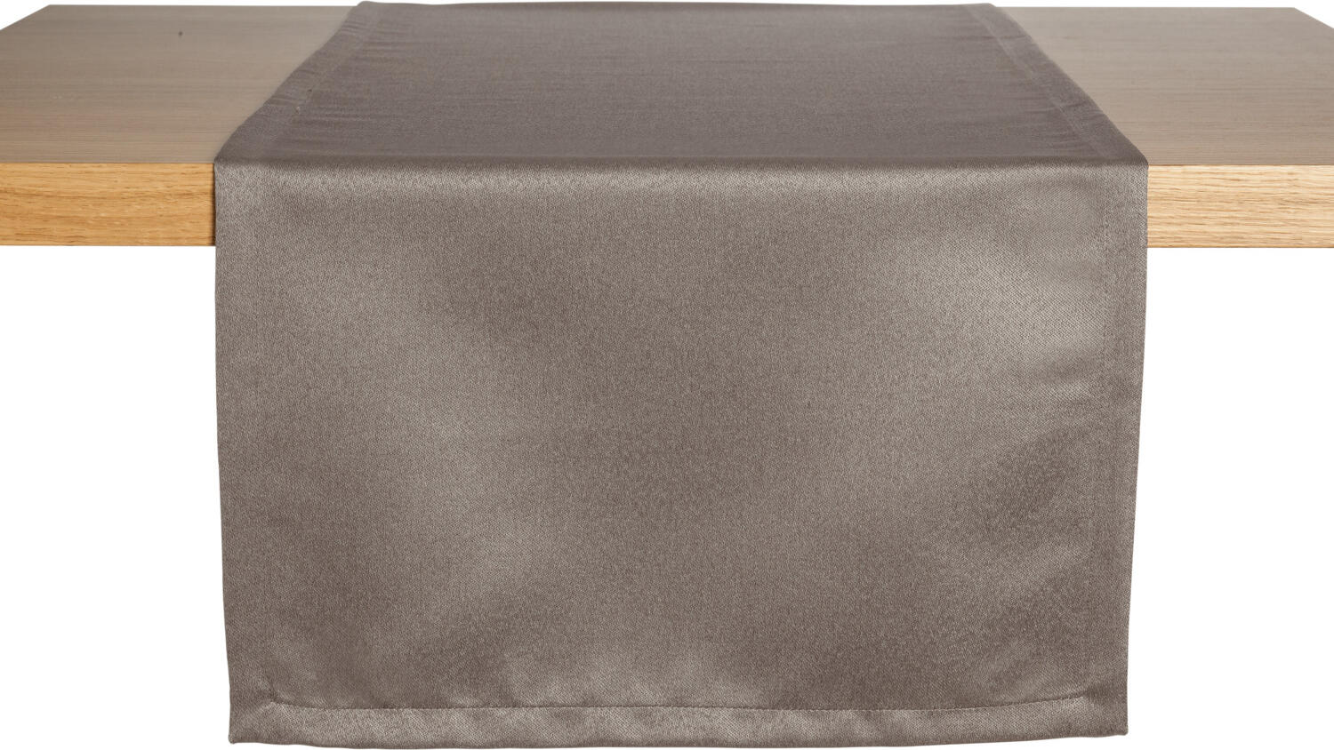 ERWIN M. LUSINI Solutions GmbH Table runner Ambita Satin Tischläufer Ambita Satin Table runner Ambita Satin; 40x130 cm (WxL); taupe; rectangular Tischläufer Ambita Satin; 40x130 cm (BxL); taupe; rechteckig 100% polyester. Weight approx. 270 g/m². Timeless table runner with silky smooth surface. High quality envelope hem. High lightfastness. Stain resistant finish. Can be combined with Ambita structure. Suitable for indoor and protected outdoor use. Particularly easy-care, hard-wearing and quick-drying. Personalization possible. 100 % Polyester. Gewicht ca. 270 g/m². Zeitloser Tischläufer mit seidig glatter Oberfläche. Hochwertiger Kuvertsaum. Hohe Lichtechtheit. Fleckschutz-Ausrüstung. Kombinierbar mit Ambita Struktur. Für den Innen- und geschützten Außenbereich geeignet. Besonders pflegeleicht, strapazierfähig und schnell trocknend. Personalisierung möglich.