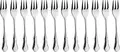 Pulsiva Malaga II Cake Fork, 18/0 Chrome Stainless Steel, Mirror Polished, Nickel-Free, 14.7 cm, Classic Baroque Style for Gastronomy