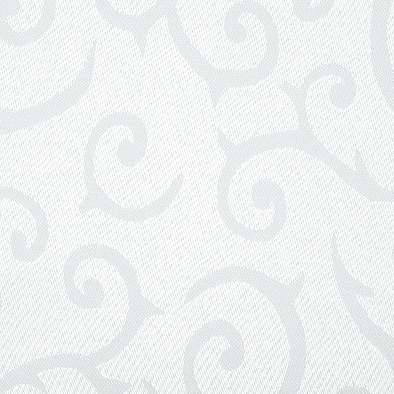PULSIVA LUSINI Solutions GmbH Tablecloth sold by the metre Mega Meterware Tischdecke Mega Tablecloth sold by the metre Mega; 180 cm (W); white Meterware Tischdecke Mega; 180 cm (B); weiß 100% polyester. Weight approx. 150 g/m². Easy-care table linen with a durable silky sheen and elegant pattern in a delicate tendril design. Rolls by the meter have 30 meters per piece. Special sizes up to 180 cm width on request. Colorfast, durable. 100 % Polyester. Gewicht ca. 150 g/m². Pflegeleichte Tischwäsche mit beständigem Seidenglanz und edlem Muster im zarten Ranken-Design. Meterwarenrollen haben 30 Meter pro Stück. Sondergrößen bis 180 cm breit auf Anfrage. Farbbeständig, langlebig.