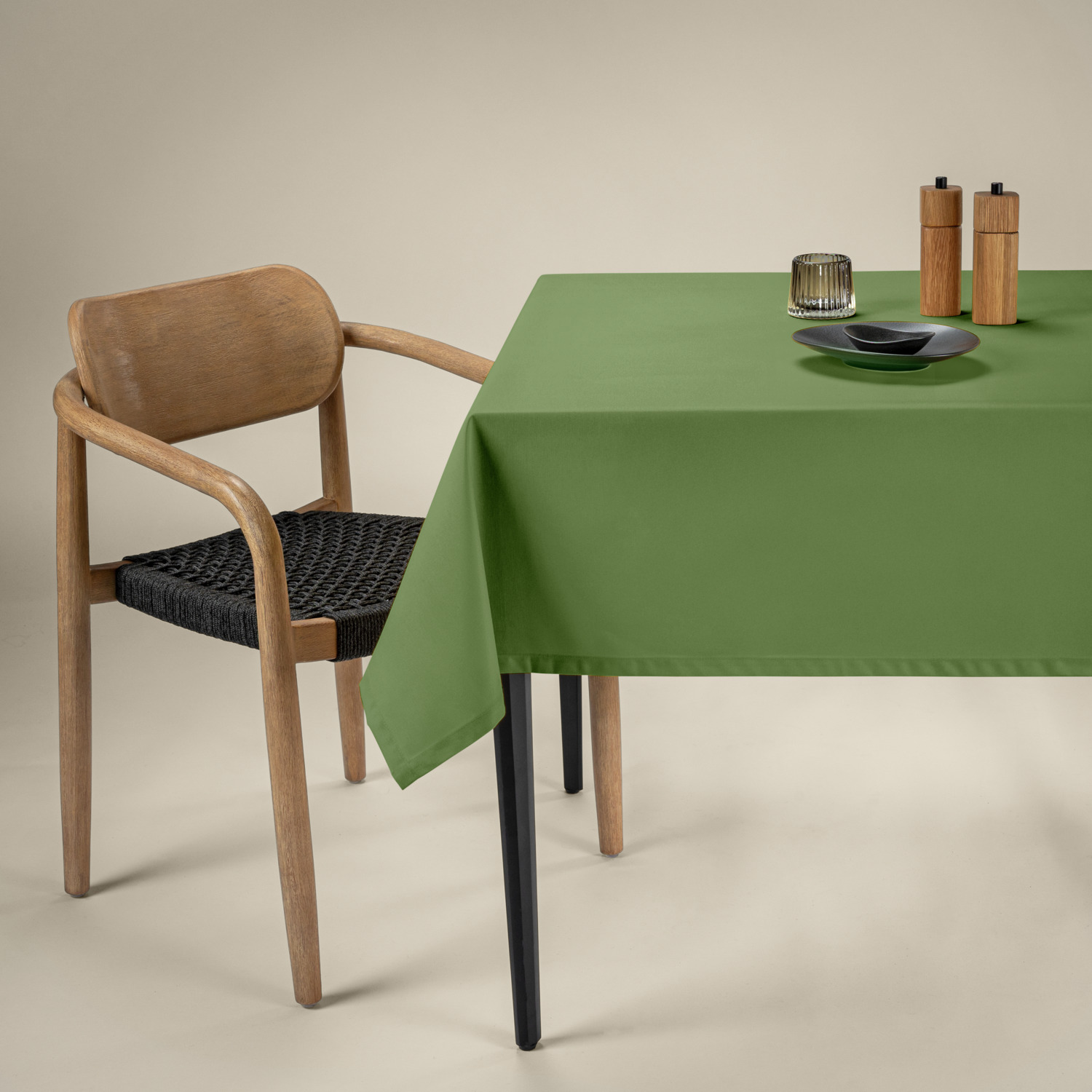 ERWIN M. LUSINI Lasolana Outdoor Tablecloth, 130x130 cm Square, Polyester Cotton Blend, Acrylic Coating, Stain-Resistant, UV-Resistant, OEKO-TEX