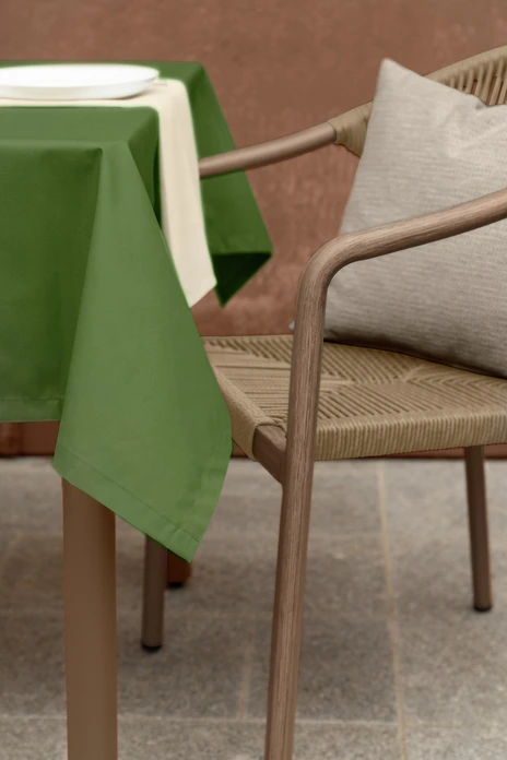 ERWIN M. LUSINI Lasolana Outdoor Tablecloth, 130x130 cm Square, Polyester Cotton Blend, Acrylic Coating, Stain-Resistant, UV-Resistant, OEKO-TEX