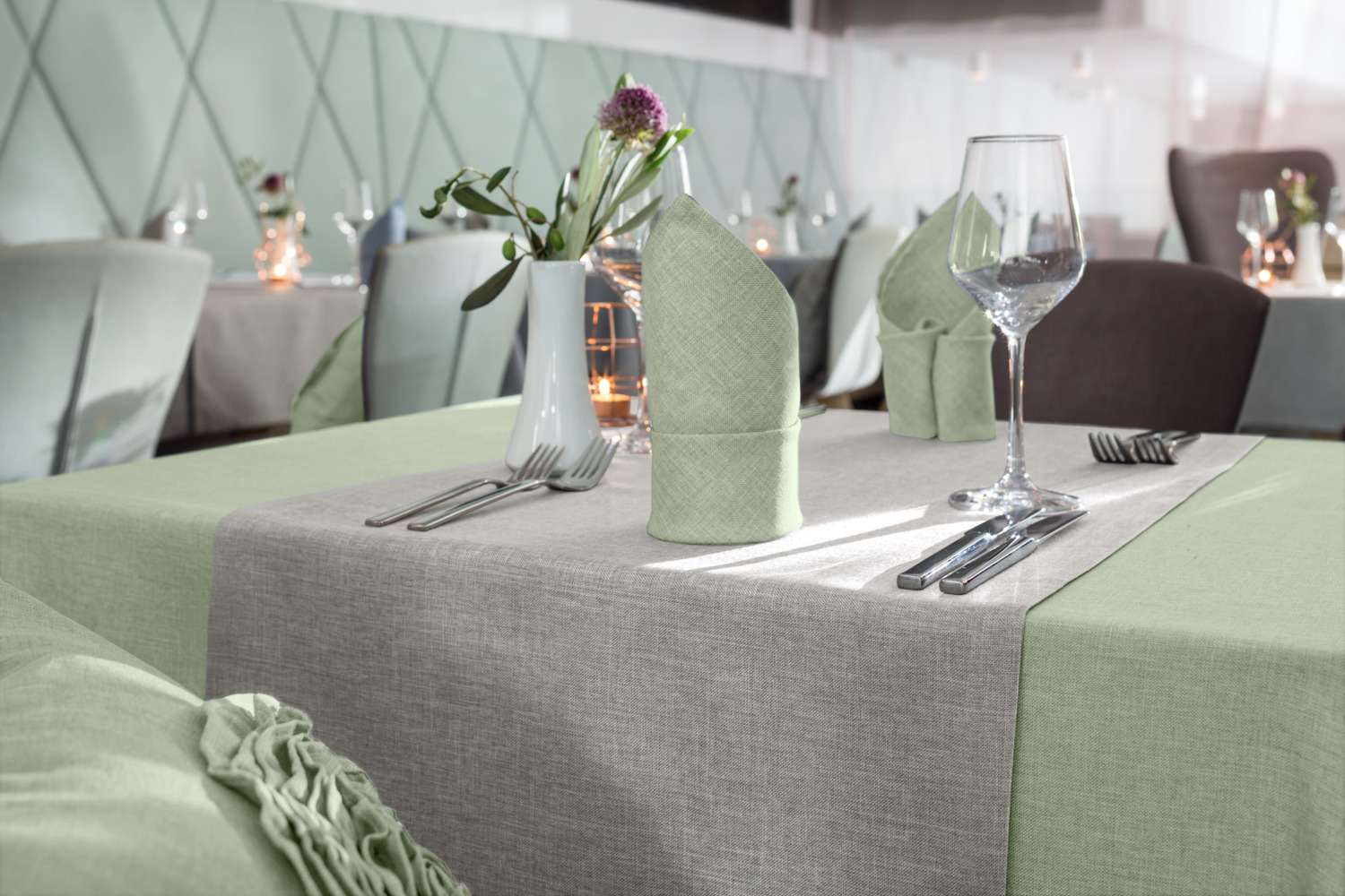 Erwin M. Lusini Nova Rectangular Tablecloth, 100% Polyester Linen-Look Fabric, 130 x 190 cm, OEKO-TEX Standard 100 Certified, Easy Care