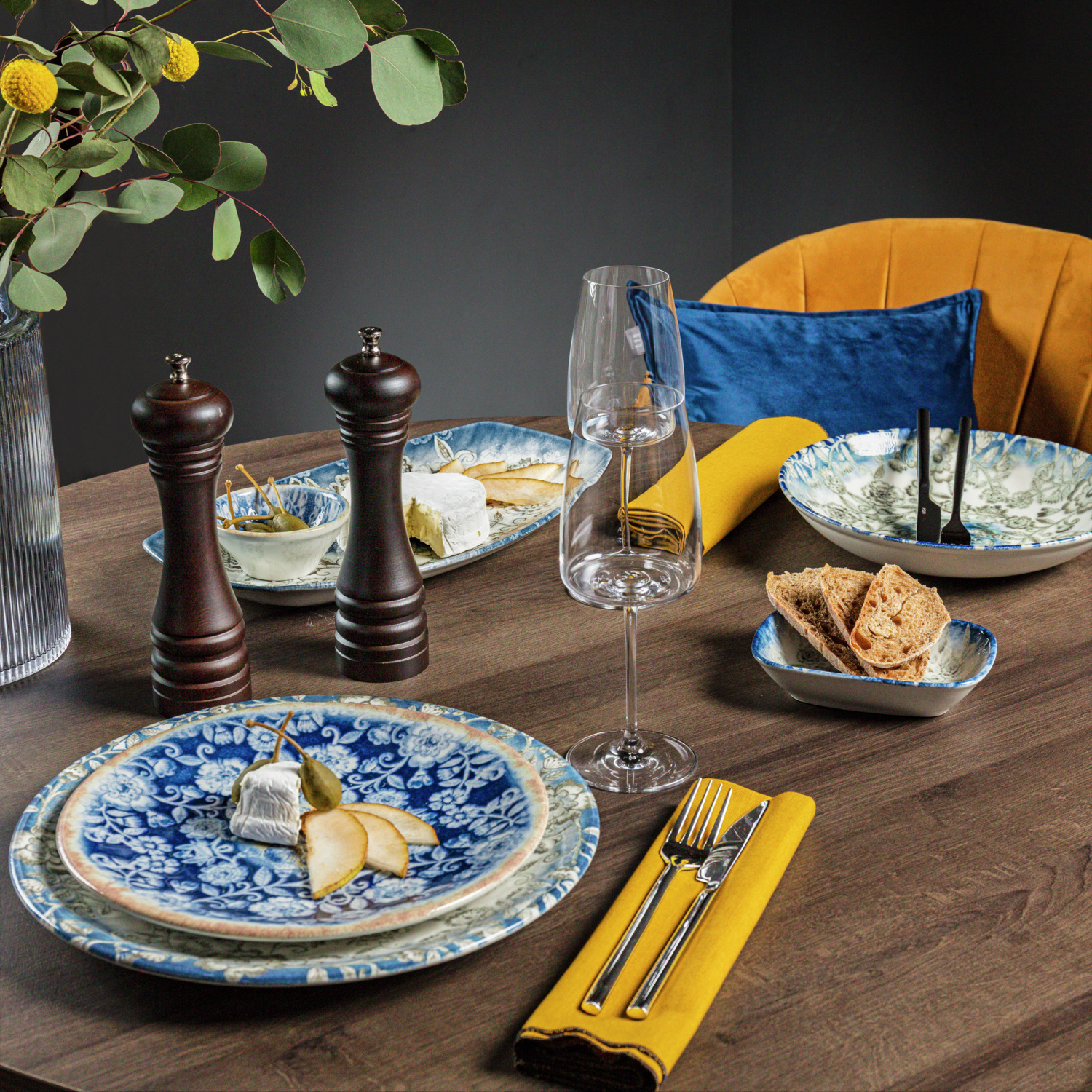 VEGA London Cutlery Sample Set, 5 Pieces, 13/0 Stainless Steel, Mirror Finish, Silver