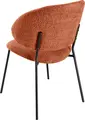 Scaun Tapitat VEGA Lindo Bouclé, Scoica Ergonomica, Material Bouclé 100% Poliester, Cadru Otel Vopsit Electrostatic, 55x65x85 cm