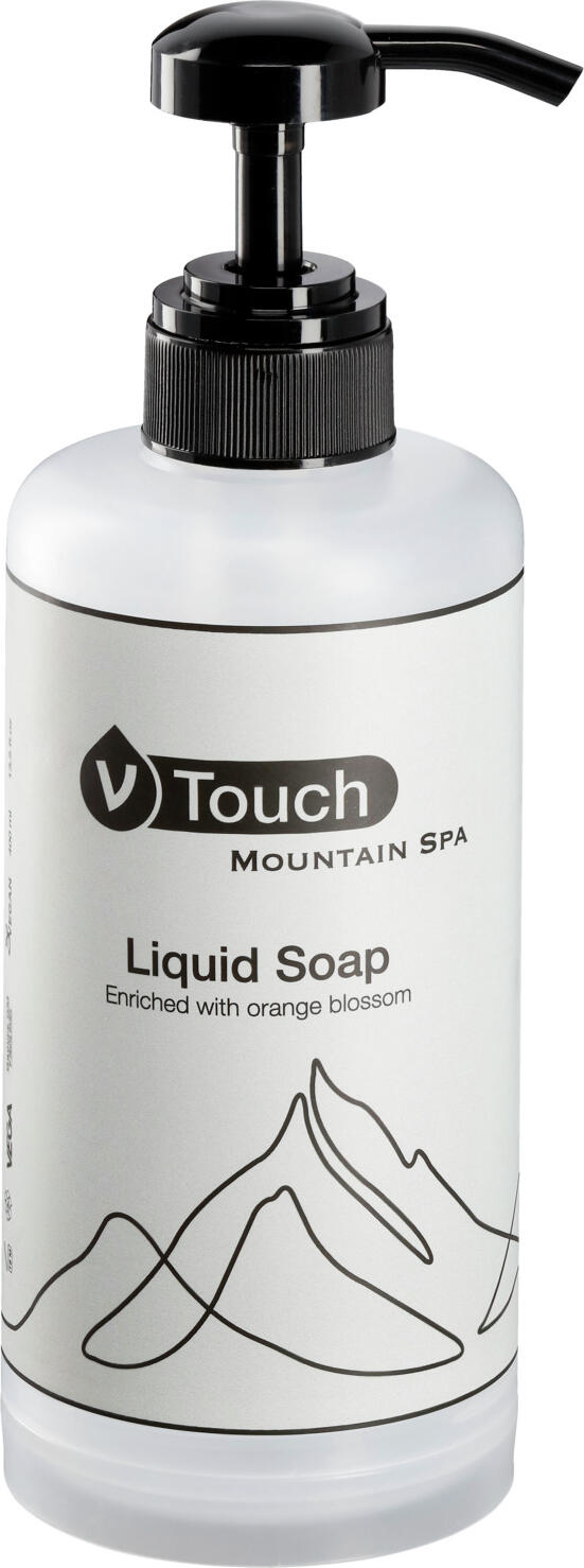 V-Touch Mountain Spa Liquid Soap Refill Bags, Orange Blossom Scent, pH-Neutral, Vegan, 94% Natural Origin, Dermatologically Tested, 400 ml
