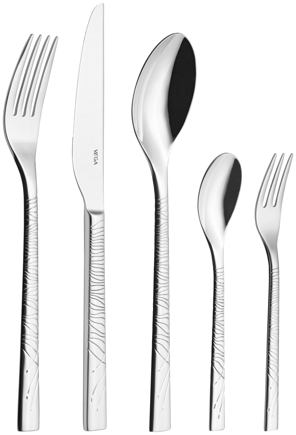 VEGA LUSINI Solutions GmbH Sample set of cutlery Monastir 5-piece Mustergarnitur Besteck Monastir 5-teilig Sample set of cutlery Monastir 5-piece; silver, handle silver Mustergarnitur Besteck Monastir 5-teilig; silber, Griff silber Take advantage of our sample service. The following samples are included: Table spoon Table fork Table knife 13/0 Coffee spoon Cake fork Sample items are priced with a nominal fee, if you are not satisfied we will refund the nominal fee. Please contact our customer service for this. Nutzen Sie unseren Musterservice. Folgende Muster sind enthalten: Menülöffel Menügabel Menümesser 13/0 Kaffeelöffel Kuchengabel Musterartikel sind mit einer Schutzgebühr bepreist, bei Nichtgefallen erstatten wir Ihnen die Schutzgebühr zurück. Bitte nehmen Sie hierzu Kontakt zu unserem Kundenservice auf.
