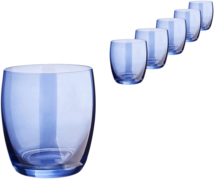 VEGA Amantea Crystal Drinking Glass, Blue, 450 ml, Crystal Glass, Made in Germany, Dishwasher Safe, for Water, Juice and Cocktails