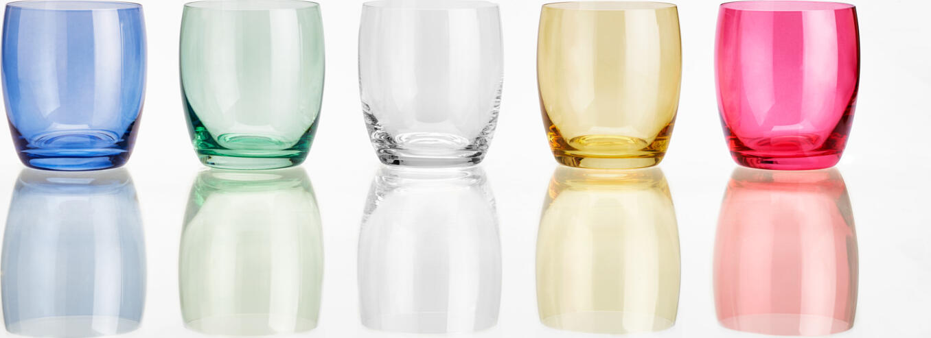 VEGA Amantea Crystal Drinking Glass, Blue, 450 ml, Crystal Glass, Made in Germany, Dishwasher Safe, for Water, Juice and Cocktails