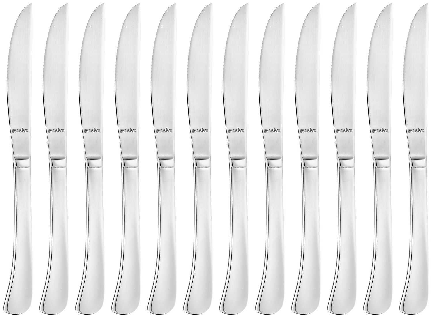 Pulsiva Palermo Steak and Pizza Knife, 13/0 Chrome-Stainless Steel, Mirror Polished, Rustproof and Nickel-Free, 21.2 cm, Silver