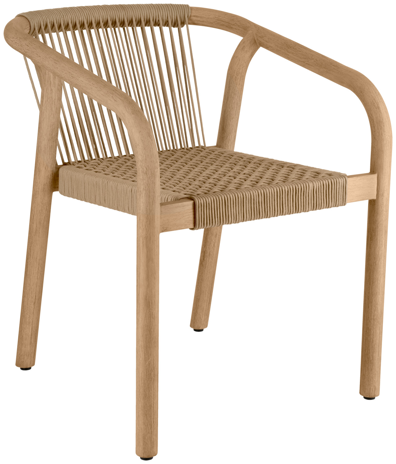 VEGA LUSINI Solutions GmbH Outdoor chair Kando Outdoor-Stuhl Kando Outdoor chair Kando; 58x58x75 cm (WxDxH); seat beige, base natural; 2 piece / pack Outdoor-Stuhl Kando; 58x58x75 cm (BxTxH); Sitz beige, Gestell natur; 2 Stück / Pack This high-quality catering outdoor chair combines timeless design with professional everyday practicality - ideal for restaurants, cafés, hotels and bars with heavily frequented outdoor areas. The frame is made of FSC®-certified eucalyptus wood, which is not only sustainable but also extremely durable. The modern Rope covering in the latest trendy colours gives your outdoor areas an elegant and inviting look. The extra deep seat ensures pleasant, lounge-like comfort - perfect for guests who want to linger longer. At the same time, the chair is weatherproof, UV-resistant and stackable, so that it can easily withstand the high demands of catering operations and can be stored quickly and space-savingly. Adjustable plastic glides protect floor surfaces and make handling easier. The outdoor chair is delivered assembled and is ready for immediate use - ideal for quick and efficient seating in everyday catering operations. Suitable for this: Order Costo tables at the same time and create a harmonious overall look on your terrace or outdoor lounge. **Advantages for the catering & hotel industry:** * Stylish catering outdoor chair made from FSC® eucalyptus wood * Modern, hard-wearing Rope upholstery in trendy colours * Extra deep seat for loungy guest comfort * Weatherproof & UV-resistant - ideal for restaurant and café terraces * Stackable - perfect solution for flexible seating * With plastic glides to protect the floor surfaces * Already assembled - ready for immediate use outdoors * Can be perfectly combined with matching outdoor catering tables Ideal for anyone looking for high-quality, stylish and robust outdoor catering furniture for patios, beer gardens or outdoor lounges. Dieser hochwertige Gastro Outdoorstuhl kombiniert zeitloses Design mit professioneller Alltagstauglichkeit – ideal für Restaurants, Cafés, Hotels und Bars mit stark frequentierten Außenbereichen. Das Gestell besteht aus Eukalyptusholz, das nicht nur nachhaltig, sondern auch äußerst langlebig ist. Die moderne Rope-Bespannung in aktuellen Trendfarben verleiht Ihren Außenflächen eine elegante und einladende Optik. Die extra tiefe Sitzfläche sorgt für angenehmen, loungigen Komfort – perfekt für Gäste, die länger verweilen wollen. Gleichzeitig ist der Stuhl wetterfest, UV-beständig und stapelbar, sodass er den hohen Anforderungen im Gastronomie-Betrieb problemlos standhält und sich schnell sowie platzsparend lagern lässt. Verstellbare Kunststoffgleiter schützen Bodenflächen und erleichtern das Handling. Der Outdoorstuhl wird montiert geliefert und ist sofort einsatzbereit – ideal für eine schnelle und effiziente Bestuhlung im Gastro-Alltag. Passend dazu: Tische Costo direkt mitbestellen und ein harmonisches Gesamtbild auf Ihrer Terrasse oder Außenlounge schaffen. **Vorteile für Gastronomie & Hotellerie:** * Stilvoller Gastro Outdoorstuhl aus Eukalyptusholz * Moderne, strapazierfähige Rope-Bespannung in Trendfarben * Extra tiefe Sitzfläche für loungigen Gäste-Komfort * Wetterfest & UV-beständig – ideal für Restaurant- und Caféterrassen * Stapelbar – perfekte Lösung für flexible Bestuhlung * Mit Kunststoffgleitern zum Schutz der Bodenflächen * Bereits montiert – direkt einsatzbereit im Außenbereich * Perfekt kombinierbar mit passenden Gastro-Outdoortischen Der Holzstuhl ist FSC™-zertifiziert. LUSINI ist davon überzeugt, dass Wälder für unsere Zukunft unverzichtbar sind. Deshalb setzen wir uns für FSC™-zertifizierte Produkte ein (FSC™ N003150). So können wir Ihnen helfen, bessere Kaufentscheidungen zum Wohle unserer Wälder zu treffen. www.fsc.org