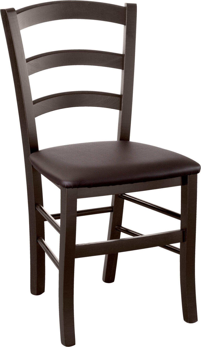 PULSIVA LUSINI Solutions GmbH Wooden chair Herakles 2 Komfort Holzstuhl Herakles 2 Komfort Wooden chair Herakles 2 Komfort; 44x51x87 cm (WxDxH); seat dark-brown, base wenge; 2 piece / pack Holzstuhl Herakles 2 Komfort; 44x51x87 cm (BxTxH); Sitz dunkelbraun, Gestell wenge; 2 Stück / Pack Classic chair made of solid lacquered beech wood. Seat covered with imitation leather. Seat surface: 43x42 cm. Suitable for indoor use. Delivery is assembled. Klassischer Stuhl aus massivem, lackiertem Buchenholz. Sitzfläche mit Kunstlederbezug. Sitzfläche: 43x42 cm. Für den Innenbereich geeignet. Lieferung erfolgt montiert. Der Stuhl ist FSC™-zertifiziert. LUSINI ist davon überzeugt, dass Wälder für unsere Zukunft unverzichtbar sind. Deshalb setzen wir uns für FSC™-zertifizierte Produkte ein (FSC™ N003150). So können wir Ihnen helfen, bessere Kaufentscheidungen zum Wohle unserer Wälder zu treffen. www.fsc.org