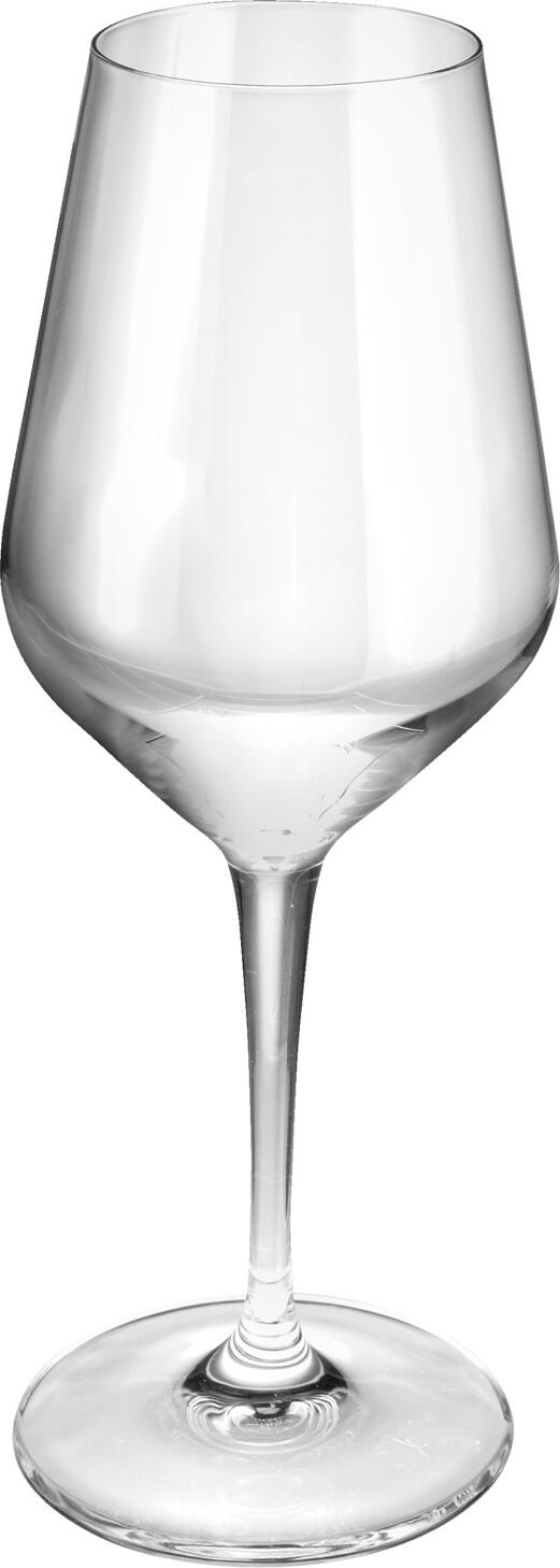 Bormioli Rocco Bormioli Luigi S.p.A. White wine glass Electra with filling line Weißweinglas Electra mit Eichstrich White wine glass Electra with filling line; 370 ml, 5.9x20.5 cm (ØxH); transparent; 0.1 l Filling line, 6 piece / pack Weißweinglas Electra mit Eichstrich; 370 ml, 5.9x20.5 cm (ØxH); transparent; 0.1 l Eichstrich, 6 Stück / Pack Elegant crystal glass series in a modern shape. With fine mouth rim. High brilliance, intense sound. With filling line. Dishwasher safe. Weißweinglas aus Kristallglas. Mit Eichstrich. Spülmaschinenfest.