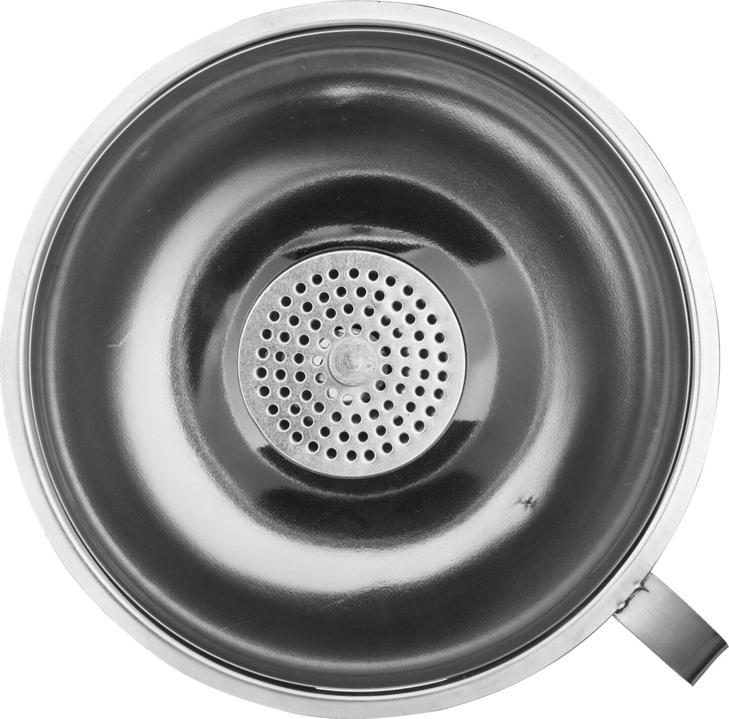 PULSIVA Funnel Sieve, Stainless Steel Rust-Proof Filter, 13 cm Diameter, 1 cm Tube, Silver, Dishwasher Safe, Food-Safe Kitchen Tool