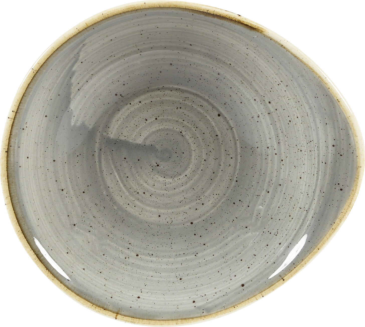 Churchill Stonecast Peppercorn Oval Deep Bowl, 170ml, Grey-Brown Rustic Hand-Painted Ceramic Stoneware for Professional Gastronomy, Made in UK