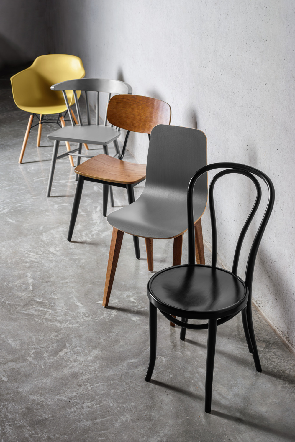 VEGA Charles Bentwood Chair, Solid Beech Wood, Curved Backrest, Stained and Lacquered Finish, 44 x 53.5 x 88 cm, Max Load 160 kg, FSC-certified