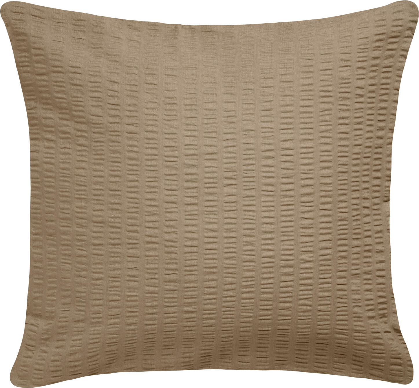 ERWIN M. LUSINI Solutions GmbH Pillow cover Mallorca zip fastener Kissenbezug Mallorca Reißverschluss Pillow cover Mallorca zip fastener; 40x40 cm (LxW); café Kissenbezug Mallorca Reißverschluss; 40x40 cm (LxB); café Mallorca pillowcase with zip – cotton seersucker pillowcase The Mallorca pillowcase, made from 100% cotton, combines high comfort with easy-care qualities for professional use. The characteristic seersucker weave creates an airy, breathable surface and helps maintain a comfortable sleeping environment. Its non-iron properties reduce the maintenance required in everyday use. The high-quality zip ensures ease of use and keeps the pillow securely in place. * 100% cotton * Weight approx. 125 g/m² * Thread count: 160 threads per inch * Seersucker fabric with temperature-regulating properties * Non-iron and easy-care * With zip Note: The product reaches its final size after three washes, as the fibres shrink slightly during the first wash (shrinkage). Kissenbezug Mallorca mit Reißverschluss– Seersucker Kissenbezug aus Baumwolle Der Kissenbezug Mallorca aus 100?% Baumwolle verbindet hohen Komfort mit einer pflegeleichten Qualität für den professionellen Einsatz. Die charakteristische Seersucker?Webart sorgt für eine luftige, atmungsaktive Oberfläche und unterstützt ein angenehmes Schlafklima. Durch die bügelfreien Eigenschaften reduziert sich der Pflegeaufwand im täglichen Gebrauch. Der hochwertige Reißverschluss gewährleistet eine komfortable Handhabung und einen sicheren Sitz des Kissens. * 100?% Baumwolle * Gewicht ca. 125?g/m² * Fadendichte (Thread Count): 160 Fäden je Inch * Seersucker?Qualität mit temperaturausgleichender Wirkung * Bügelfrei und pflegeleicht * Mit Reißverschluss Info: Das Produkt erreicht seine endgültige Größe nach drei Waschgängen, da sich die Fasern beim ersten Waschen noch zusammenziehen (Einsprung).