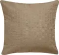 Husa Perna ERWIN M. LUSINI Mallorca, 80x80 cm, 100% Bumbac Seersucker, Material Respirabil Non-Iron Easy-Care, Standard OEKO-TEX 100, Maro