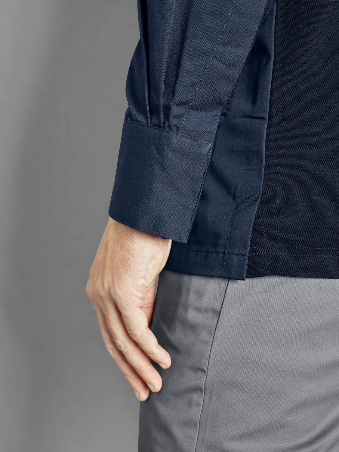 Jacketă Bucătar Bărbați Jobeline Marco, Mânecă Lungă, 65% Poliester 35% Bumbac, Spate din Pique Respirabil, Guler Caucet, OEKO-TEX Standard 100
