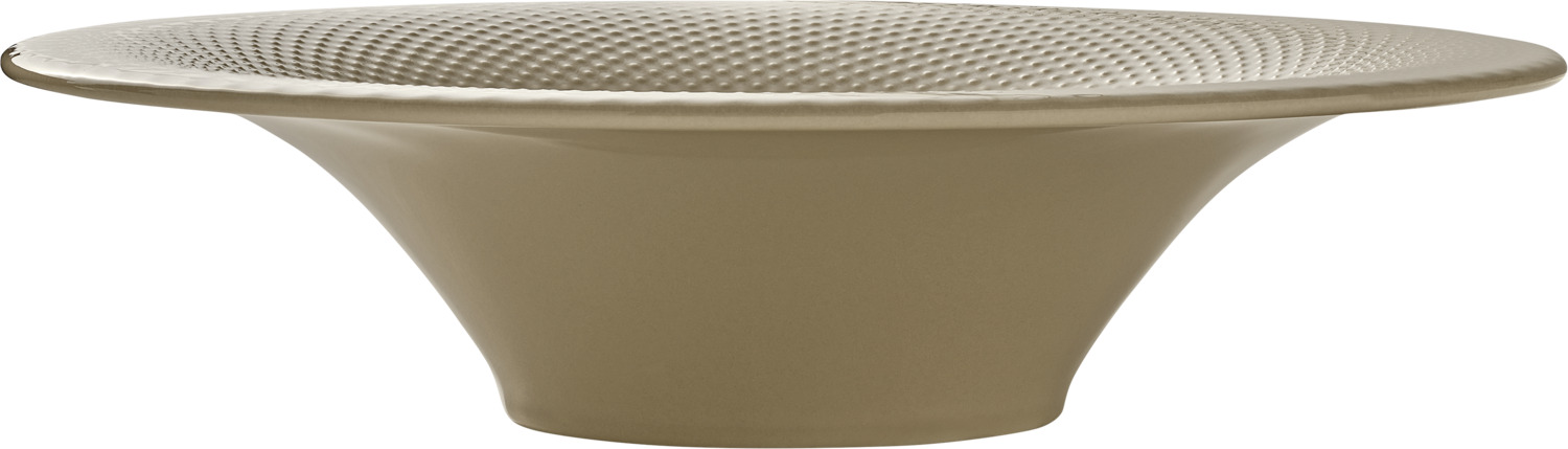 Heart & Soul Pine Relief Deep Plate Round Coup 27cm 400ml Beige Impact-Resistant Professional Catering Dishwasher and Microwave Safe