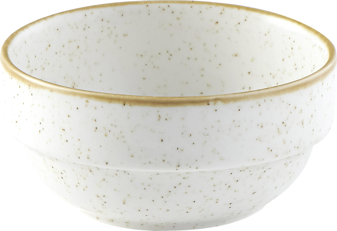 Churchill Stonecast Barley White Opal Bowl, 20cm, 360 ml Super Vitrified Porcelain, Professional Impact-Resistant Organic Shape, Made in England