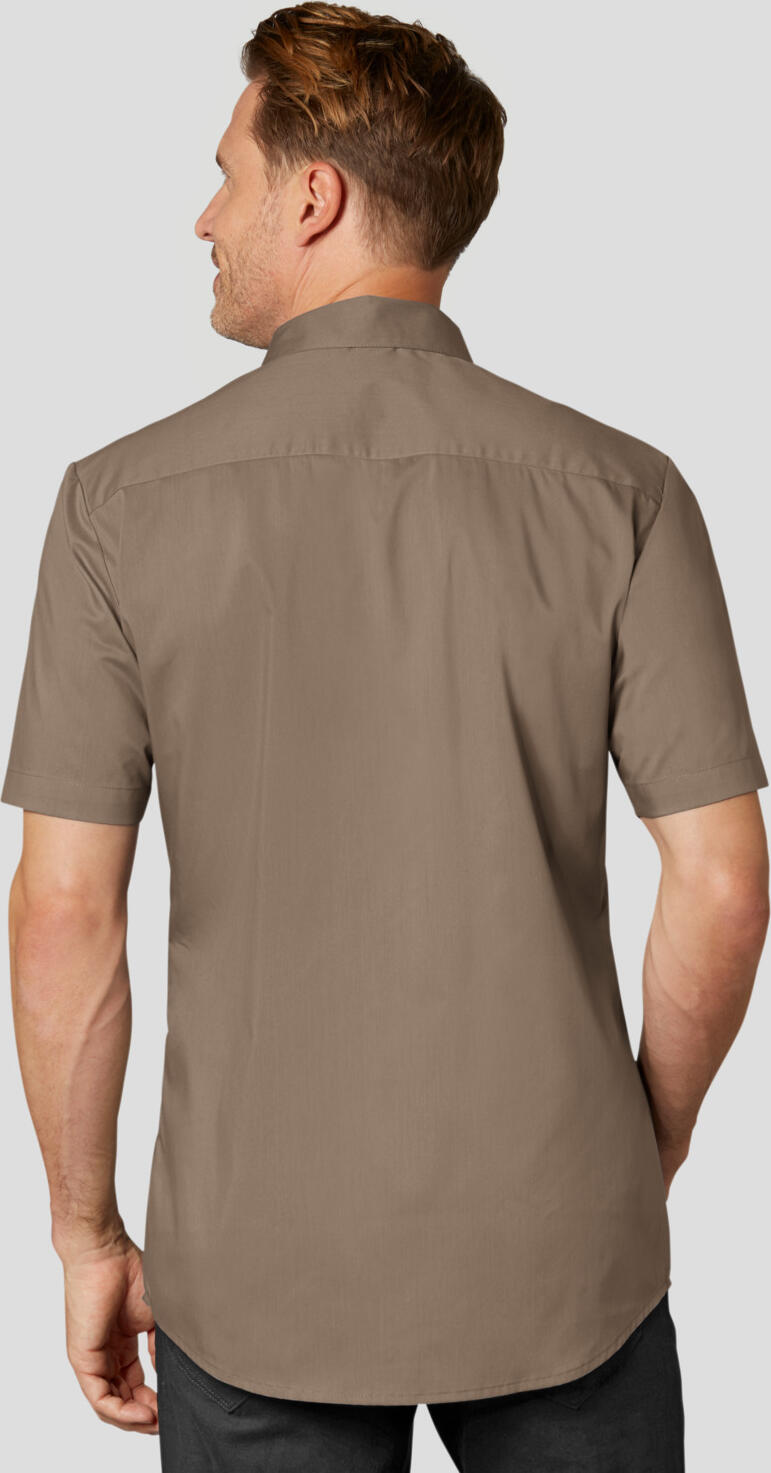 Jobeline Noah Men's Short Sleeve Shirt, Cotton-Polyester Blend, Classic Kent Collar, Concealed Placket, Easy-Care Tailored Fit, OEKO-TEX Certified