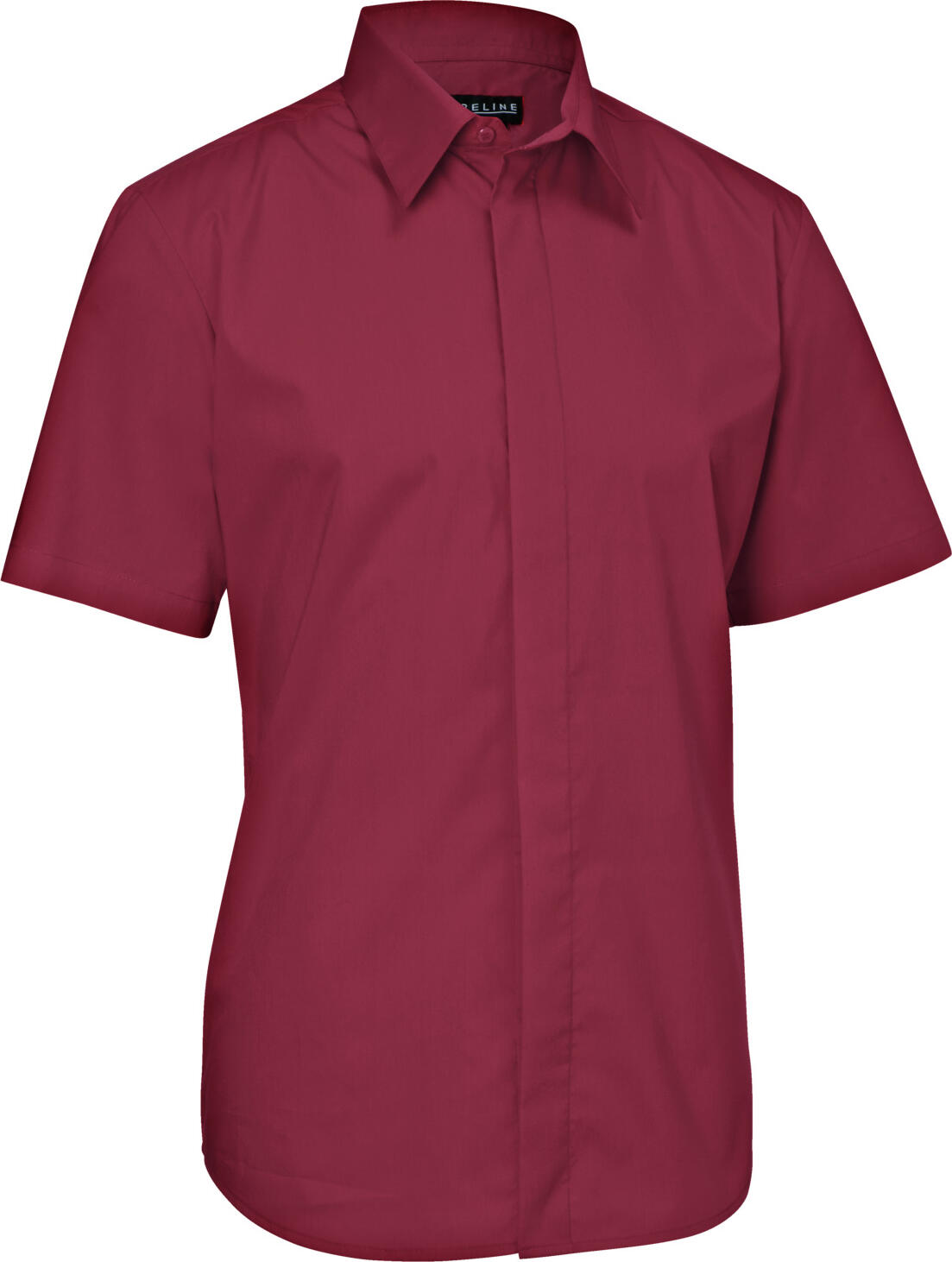 JOBELINE LUSINI Solutions GmbH Men's shirt Noah short sleeve Herren Hemd Noah Kurzarm Men's shirt Noah short sleeve; Size 37/38; bordeaux Herren Hemd Noah Kurzarm; Kleidergröße 37/38; bordeaux 67 % cotton, 33 % polyester. 30°C wash. Elegant men's shirt with concealed button placket, classic Kent collar and short sleeves. With an extra-long back and rounded hem. Particularly easy-care and easy-iron thanks to the polyester content. Also available with long sleeves. Slightly tailored cut. Back length: 80 cm for size 39/40. 67 % Baumwolle, 33 % Polyester. 30°-Wäsche. Elegantes Herrenhemd mit verdeckter Knopfleiste, klassischem Kent-Kragen und kurzem Ärmel. Mit extra langer Rückenlänge und abgerundetem Saum. Dank Polyesteranteil besonders pflege- und bügelleicht. Erhältlich auch mit langem Ärmel. Leicht tailliert geschnitten. Rückenlänge: 80 cm in Gr. 39/40